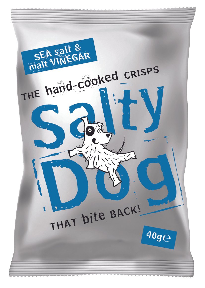 Salty Dog - Salt & Malt Vinegar 24x40g – Salty Dog Brands Ltd