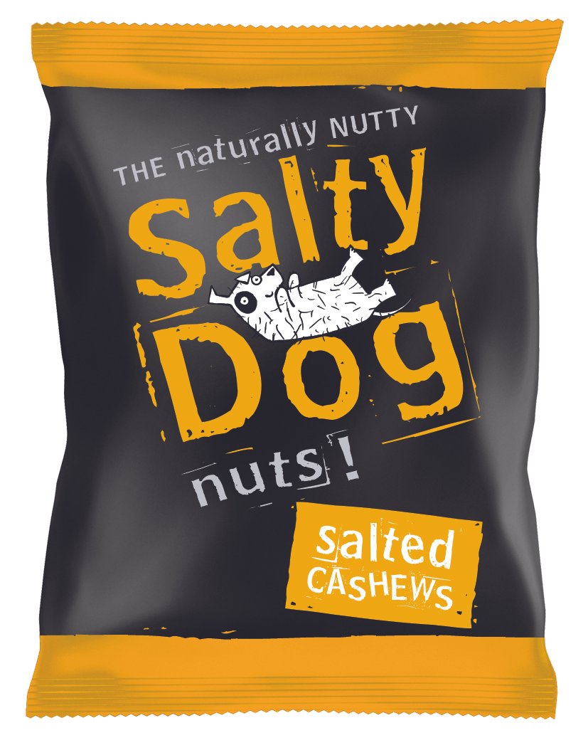 Salty Dog Salted Cashews 24x30g (dated 15/03/26 @ £13.20)